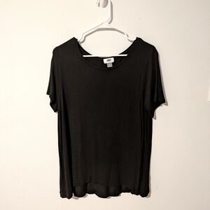 Old Navy Black Short Sleeve Scoop Neck Swing Tee Size XL